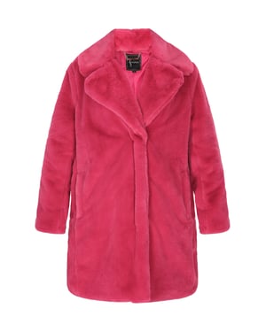 Faina Mantel mit Reverskragen - Rosa