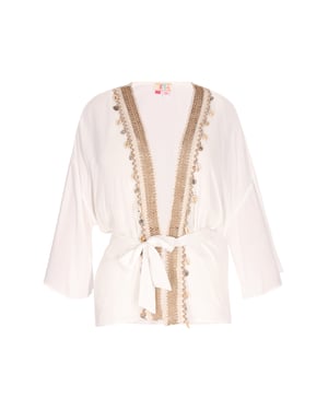 IZIA Kimono Damen weiss