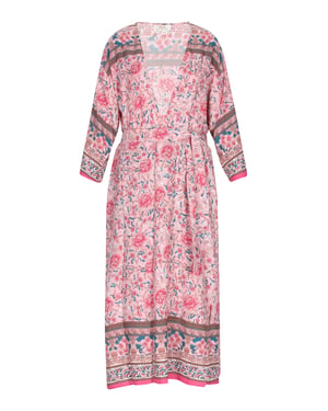 usha Kimono Frauen hellrosa mehrfarbig