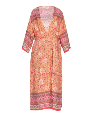 usha Kimono Frauen orange mehrfarbig