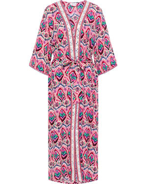 IZIA Kimono Damen Rosa Mehrfarbig