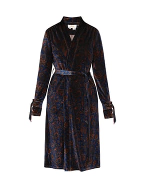 usha Kimono Frauen blau mehrfarbig