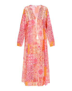 IZIA Kimono Frauen orange mehrfarbig