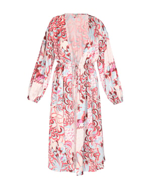 IZIA Kimono Damen Rot Mehrfarbig