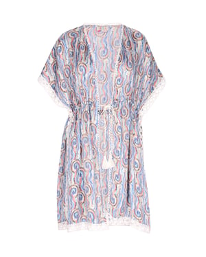 IZIA Kimono Damen Blau Mehrfarbig