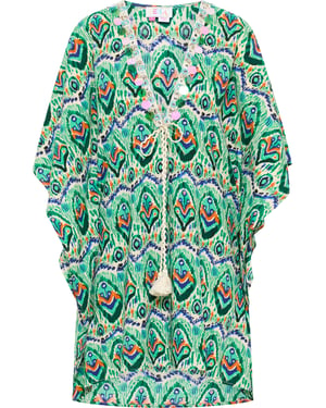 IZIA Kimono Damen Grün Mehrfarbig