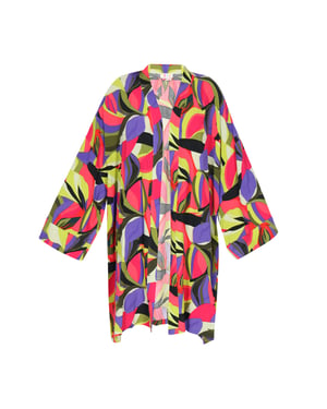 IZIA Kimono Frauen violett mehrfarbig