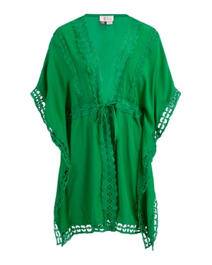 IZIA Kimono mit Lochspitze Damen grün