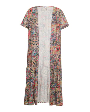 usha Kimono Damen Marine Mehrfarbig