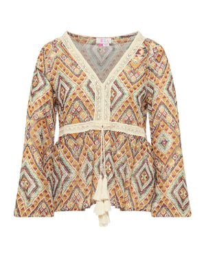 IZIA Tunika langarm Damen Orange Gold
