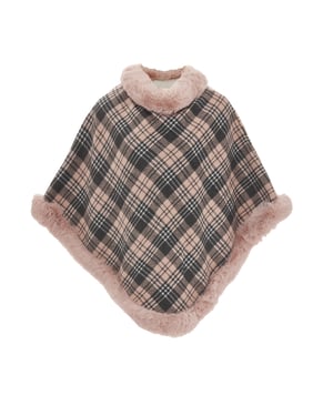 usha Poncho Frauen rosa schwarz