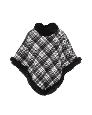 usha Poncho Frauen wollweiß schwarz