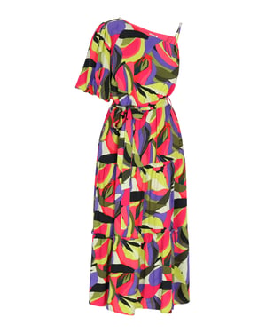 IZIA Kleid Frauen violett mehrfarbig