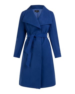 Faina Mantel Damen royalblau