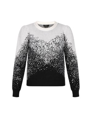 Faina Pullover für Damen, seitlich gerafft - Wollweiß