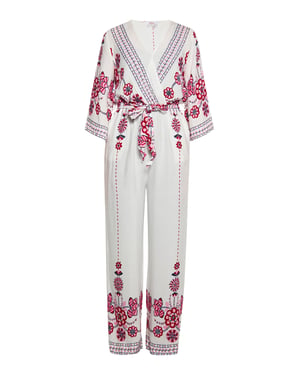 usha Overall Damen Weiss Mehrfarbig