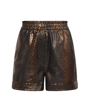 Faina Shorts Damen schwarz kupfer