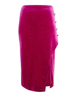 Faina Samtrock mit Glitzer Damen Rosa