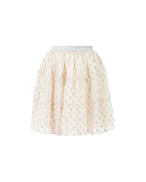 Faina Minirock Mädchen (Kids) Wollweiß mit goldenen Punkten