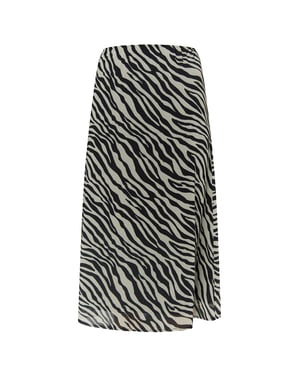Faina Rock mit Zebra-Print Damen weiss schwarz