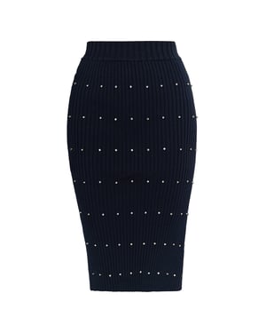 Faina Strickrock mit Strass-Steinen Damen Marine