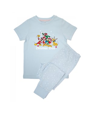Disney - "Christmas Crew" Schlafanzug mit langer Hose für Mädchen (Babyblau)