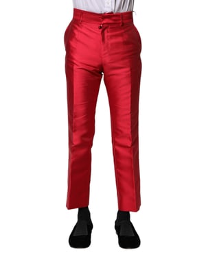 Rote Seiden-Satin-Hose