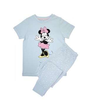 Disney - Schlafanzug mit langer Hose für Mädchen kurzärmlig (Babyblau)