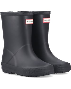 Hunter Kids First (Matt) Gummistiefel für Kinder in Schwarz - Standard Wellington-Stiefel