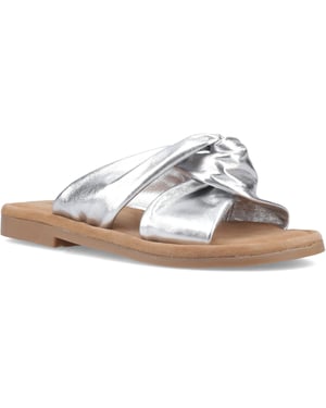 Hush Puppies Amy Weite Leder Damen Silber Standard Sandalen