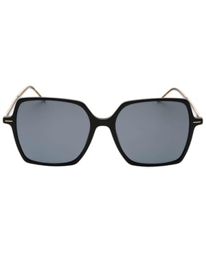 Hugo Boss - Quadratisch-Sonnenbrille für Herren (Schwarz/Gold/Grau)