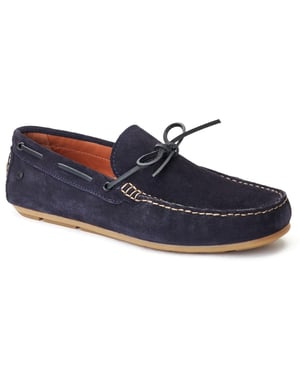 Base London Brooks Leder Herren Navy Standard Slipper