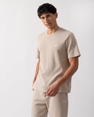 Pyjama-T-Shirt in Beige