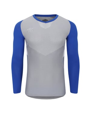 Umbro - "Pro" Base Layer Oberteil für Herren Langärmlig (Surf /Grau)