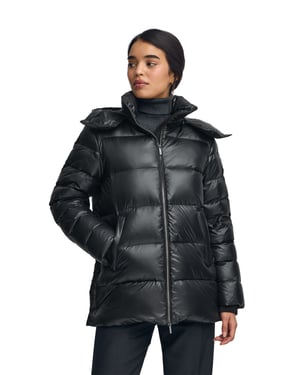 Jacke Ofelia schwarz mit Polo Club-Logo