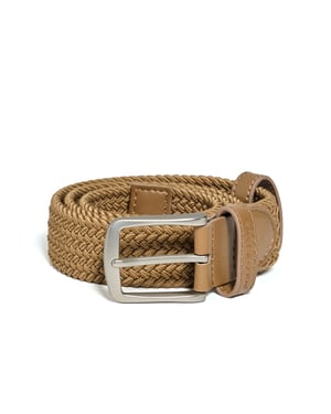 Flechtgürtel Baal camel mit Polo Club-Details