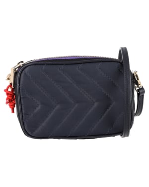 Sandro Chevron Steppgürteltasche aus marineblauem Polyamid