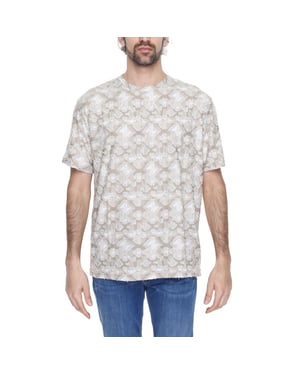 Beige Strukturiertes T-Shirt Modell An13368100127ro