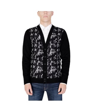 Antony Morato Schwarz-weiße Strickjacke - Schwarz