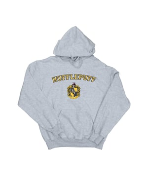 Harry Potter - "Hufflepuff" Kapuzenpullover für Mädchen (Grau)