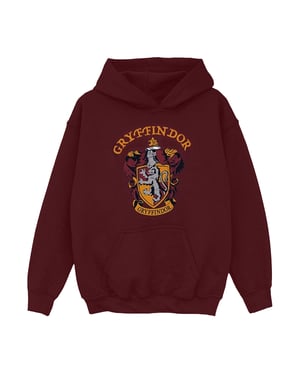 Harry Potter - "Gryffindor" Kapuzenpullover für Mädchen (Burgunderrot)