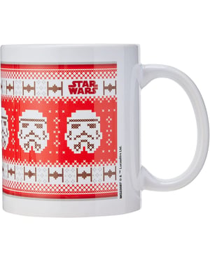 Star Wars - Kaffeebecher, weihnachtliches Design (Rot/Weiß)