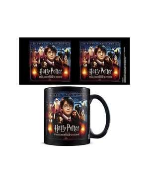 Harry Potter - Kaffeebecher "20 Years Of Movie Magic" (Schwarz/Bunt)