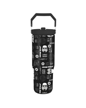 Star Wars - Trinkbecher, Tech-Design, Darth Vader & Stormtrooper, 880 ml (Schwarz/Weiß)