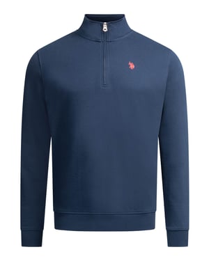 U.S. POLO ASSN. Herren Half-Zip Pullover USJaaspa aus Baumwoll-Viskose-Mix