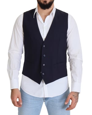 Dolce & Gabbana Wollweste, klassische Passform - Marineblau