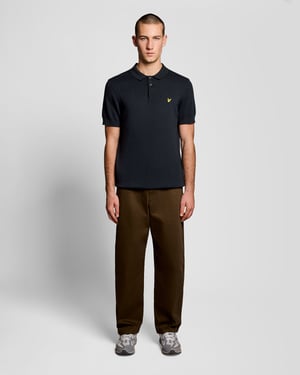 Lyle & Scott Kurzarm-Poloshirt Aus Baumwolle, Blau