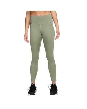 Nike - Fast - 7/8-leggings In Ölgrün Mit Mittlerer Leibhöhe