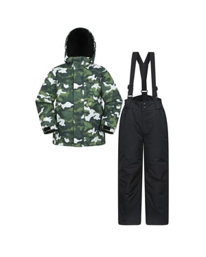 Mountain Warehouse - Skijacke Set für Kinder (Dunkel-Khaki)