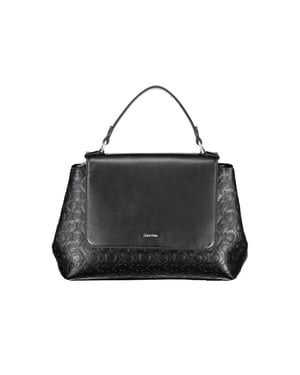 Monogram-Satteltasche aus schwarzem Leder